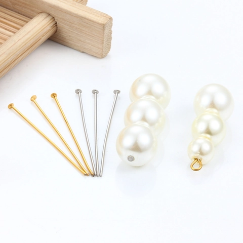 Stainless Steel Head Pins T Pins For DIY Jewelry Making Findings Earrings Necklaces Beading Supplies Gold Silver Color