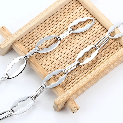 DIY Stainless Steel Lip Shape Jewelry Chain For Handmade Necklace Bracelet Making Wavy Link Metal Chain Craft Accessory