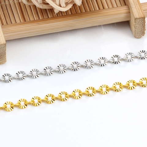 Catena a Croce Goffrata In Acciaio Inossidabile Per Collana Fai Da Te Bracciale Creazione Gioielli Conservazione Colore Oro Argento