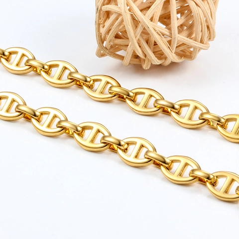 Catena in Acciaio Inossidabile a Naso di Maiale per Creazione di Collane e Bracciali DIY Componenti per Gioielli alla Moda