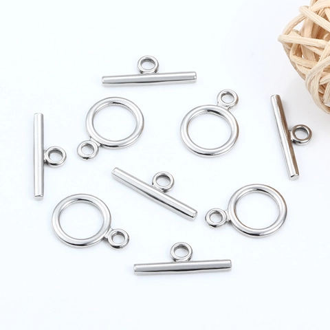 Stainless Steel Toggle OT Clasp Integrated Seamless Connection Connector For DIY Necklace Bracelet Making Findings Jewelry Accessories