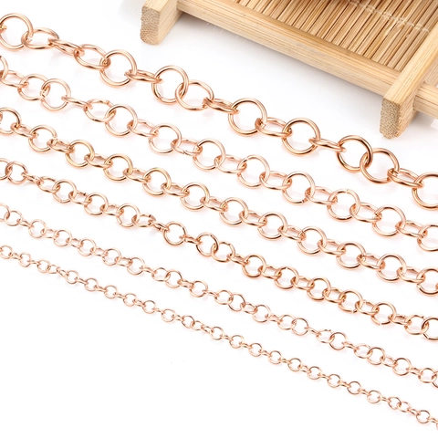 Anneaux de Jonction en Acier Inoxydable pour la Fabrication de Bijoux Connecteurs Ouverts Fermés Plaqué Or 18K Or Rose Noir