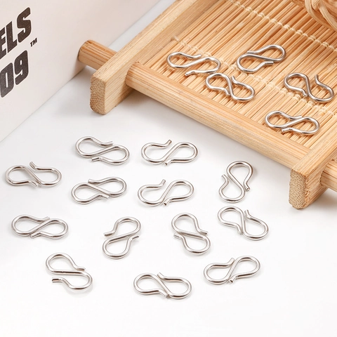 Stainless Steel S Shape Connector 8 Character Clasp For DIY Necklace Bracelet Jewelry Making Findings Minimalist Style