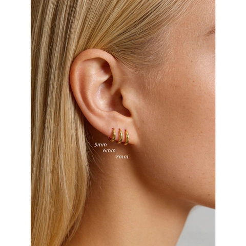 Minimalist 925 Sterling Silver Hoop Earrings For Women Polished Small Geometric Huggie Circle Earrings Fashion Jewelry Gift