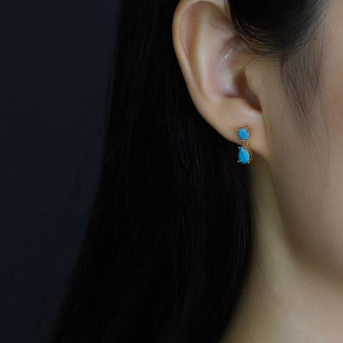 925 Sterling Silver Water Drop Zirconia Stud Earrings For Women Multi Color Teardrop Jewelry Gold Platinum Plated Accessories