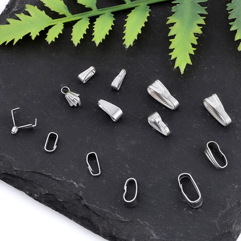 Ganci per Ciondoli in Acciaio Inossidabile per Collane Fai da Te Accessori per Creazione Gioielli Connettori Non Sbiadiscono Acciaio