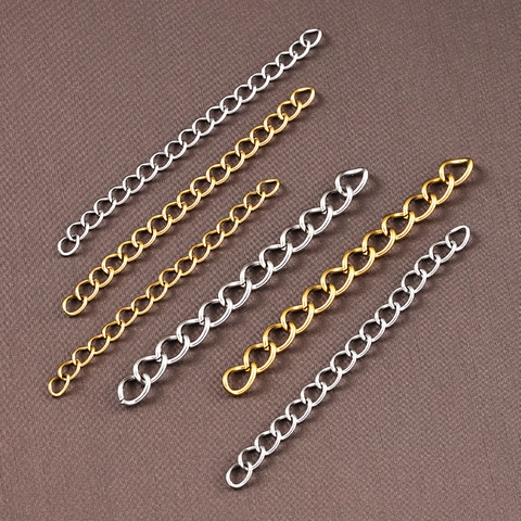 Edelstahl Verlängerungskette Extender Für DIY Schmuckherstellung Halskette Armband Zubehör Vakuum Beschichtet Gold Silber Schmuck Zubehör
