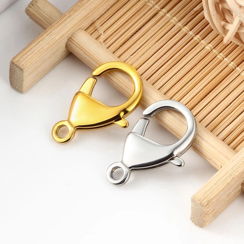 Edelstahl Karabinerverschluss Verbinder DIY Schmuckzubehör Für Halskette Armband Herstellung Gold Roségold Stahl Zubehör