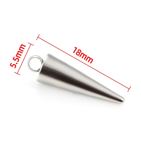 Colgantes de Punta de Cono de Acero Inoxidable para Hacer Joyería Dijes de Bricolaje Geométricos Minimalistas para Accesorios de Pulsera