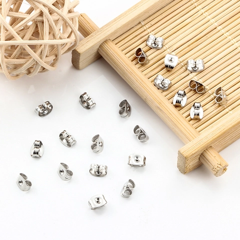 Stainless Steel Butterfly Earring Backs Metal Earring Stoppers Gold Silver Plated Replacements For DIY Jewelry Making