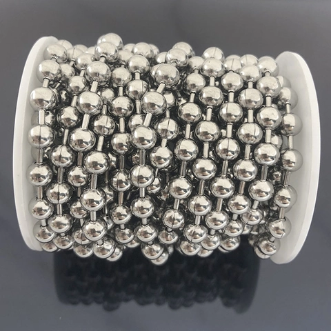 Personalized Stainless Steel Bead Chain DIY Jewelry Connection Round Ball Chain Necklace Bracelet Making Material Accessories