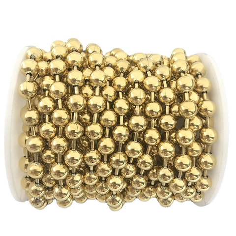 Stainless Steel Ball Bead Chain Spool DIY Jewelry Findings Vacuum Plated Gold Silver Color Bead Link Chain Accessory
