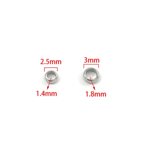 Edelstahl Quetschperlen Geglühte Weiche Positionierung Distanzperlen Für DIY Schmuckherstellung Halskette Armband Zubehör