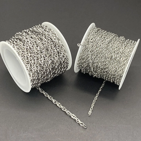 Roestvrij Stalen Vierkante Draad Dubbel Geweven DIY Sieraden Ketting Voor Ketting Armband Maken Gepersonaliseerde Minimalistische Metalen Ambachtelijke Accessoires