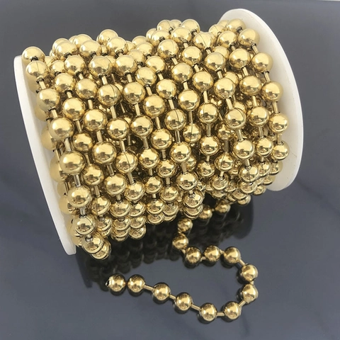 Personalized Stainless Steel Bead Chain DIY Jewelry Connection Round Ball Chain Necklace Bracelet Making Material Accessories