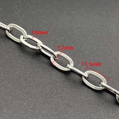 Stainless Steel Oval Link Chain For DIY Jewelry Making Necklaces Bracelets Hip Hop Style Polished Fashion Jewelry Findings