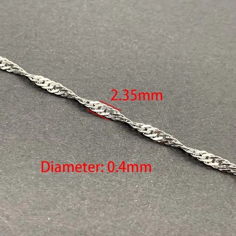 Stainless Steel Water Wave Chain For DIY Jewelry Making Twisted Link Necklace Bracelet Finding Accessory Components