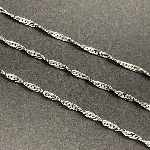 Stainless Steel Water Wave Chain For DIY Jewelry Making Necklace Bracelet Accessory Tarnish Resistant Gold Minimalist Chain