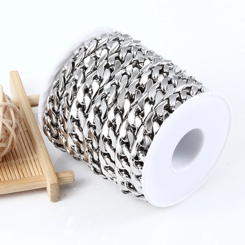 Αλυσίδα Curb NK Από Ανοξείδωτο Ατσάλι Για DIY Κατασκευή Κοσμημάτων Hip Hop Στυλ Κολιέ Βραχιόλι Βασικό Αξεσουάρ Για Άνδρες Γυναίκες