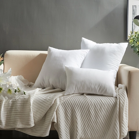 Modern Minimalist White Pillow Insert With High Elastic PP Cotton Filling Decorative Cushion Core For Sofa Home Bedroom