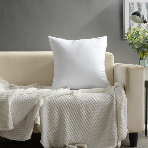 Modern Minimalist White Pillow Insert With High Elastic PP Cotton Filling Decorative Cushion Core For Sofa Home Bedroom