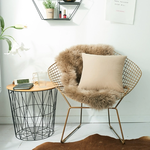 Housse De Coussin Couleur Unie En Velours Doux Taie Oreiller Décorative Carrée Nordic Pour Canapé Lit Chambre Salon Décor Maison