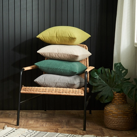 Holland Samt Geprägter Kissenbezug Rautenmuster Dekorativer Kopfkissenbezug Sofa Wohnzimmer Modern Minimalistisch Deko