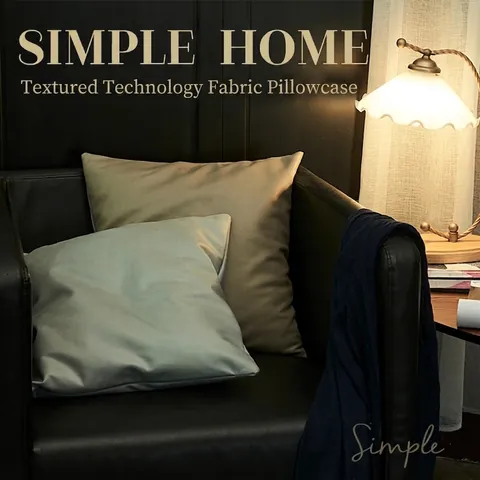 Funda de Cojín de Cuero de Imitación y Tejido Técnico Minimalista Moderno Funda de Almohada Decorativa para Sofá Cama