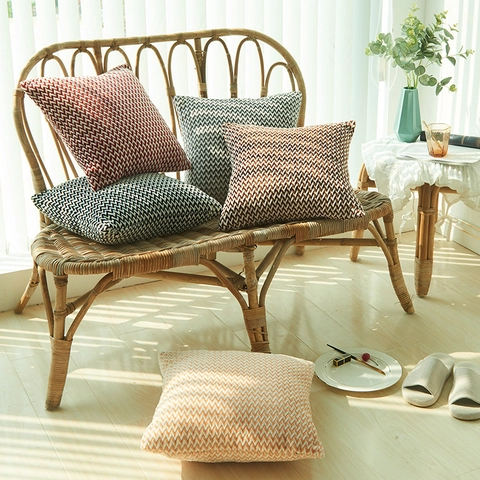 Fischgrätenmuster Gewebt Plüsch Kissenbezug Doppelseitig Weich Dekokissen Bezug Winter Warm Zuhause Deko Für Sofa Wohnzimmer