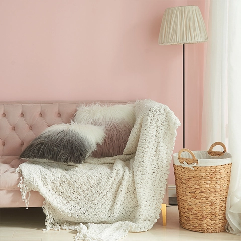 Fodera per Cuscino in Ecopelliccia a Pelo Lungo Sfumata in Stile Nordico Morbido Cuscino Decorativo per Divano Decorazione Casa