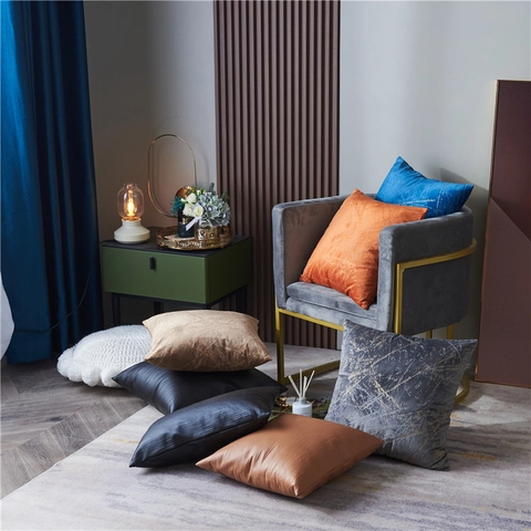 Luxe Modern Holland Fluweel Goudstempelen Kussensloop Marmerpatroon Decoratieve Kussenhoes Voor Sofa Woonkamer Home Decor