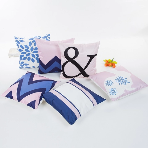 Fodera Per Cuscino Decorativa In Satin Moderna Con Motivo Geometrico A Onde E Strisce Per Divano Soggiorno Quadrata