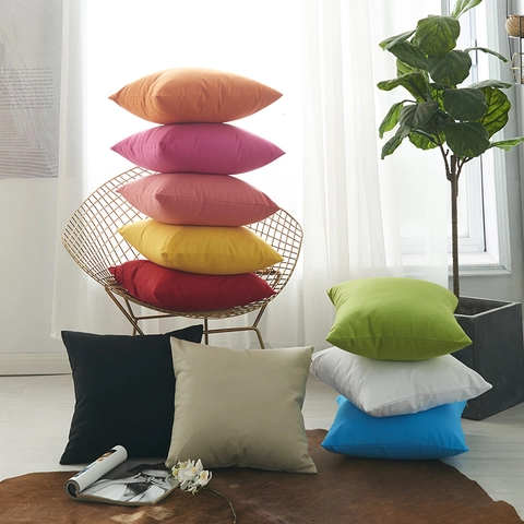 Einfarbiger Baumwoll Kissenbezug Moderner Minimalistischer Dekorativer Kissenhülle Für Sofa Schlafzimmer Wohnzimmer Wohnkultur