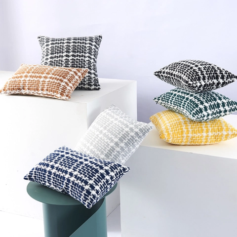 Πλεκτή Μαξιλαροθήκη Καρό Nordic Woven Διακοσμητική Μαξιλαροθήκη Για Καναπέ Κρεβατοκάμαρα Σαλόνι Διακόσμηση Σπιτιού Μαλακό Κάλυμμα Μαξιλαριού