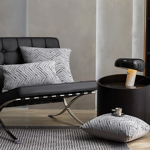 Fodera per Cuscino Geometrico in Ciniglia Moderno Motivo a Zigzag Federa per Cuscino per Divano Soggiorno Arredamento Casa Regalo