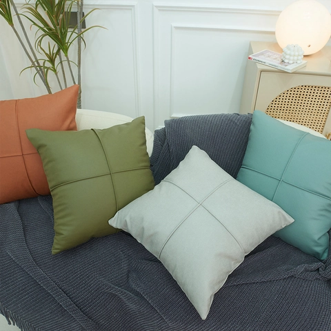 Modern Minimalistisch Technologie Stoff Quadratisch Kissenbezug Handgefertigt Plissiert Deko Kissenhülle Für Sofa Wohnzimmer 45x45