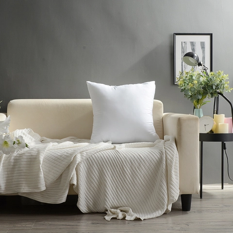 Modern Minimalist Leaf Embroidered Plush Cushion Cover Nordic Style Soft Decorative Pillowcase For Sofa Living Room Home