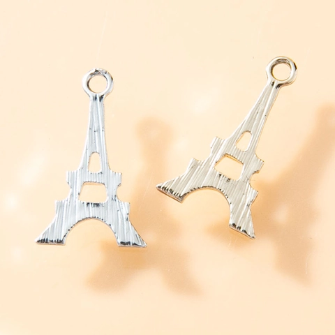 Colgante Torre Eiffel Estrella de Aleación con Diamantes de Imitación Galvanizados para Creación Joyería DIY Pulsera Collar Regalo Souvenir