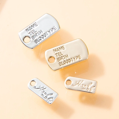 DIY Legering Soldaat ID Tag Hangers Voor Sieraden Maken Goud Zilver Verguld Handgemaakt Label Ketting Armband Accessoires