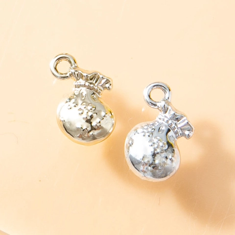 Alloy Fortune Bag Peanut Charms 3D Lucky Bag Peanut Pendant For Bracelet Necklace Making Metal Jewelry Making Accessories