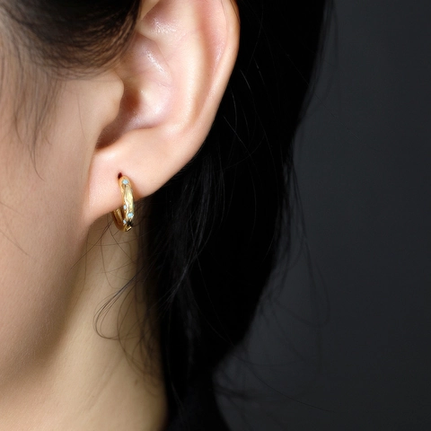 S925 Sterling Silver Hoop Earrings With Colorful Zirconia Geometric Pattern Gold Platinum Plated Huggie Earrings For Women