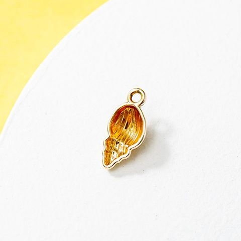Electroplated Alloy Conch Charms Ocean Style Shell Pendants For DIY Necklace Bracelet Making Small Minimalist Metal Jewelry Accessories