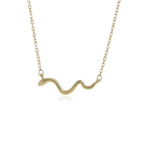 S925 Sterlingsilber Schlange Anhänger Halskette Für Damen Gold Weißgold Galvanisiert Minimalistische Schlange Form Schmuck