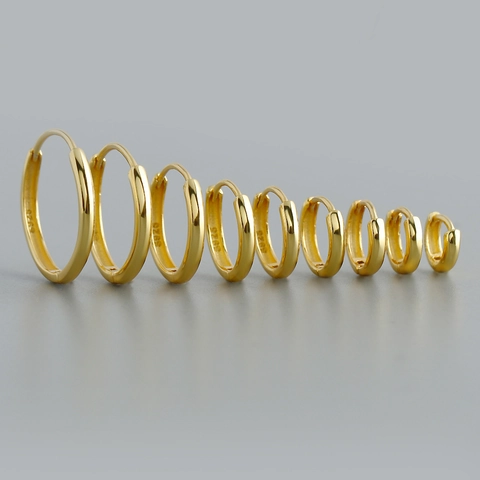 Minimalist 925 Sterling Silver Hoop Earrings For Women Polished Small Geometric Huggie Circle Earrings Fashion Jewelry Gift