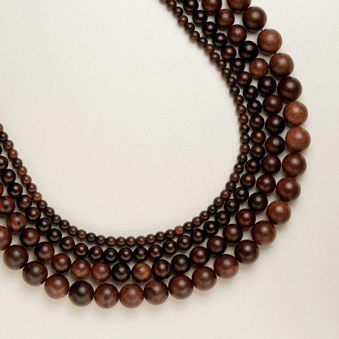 Natürliche Palisander Runde Perlen Matte Holz Lose Perlen Für DIY Schmuckherstellung Buddhistische Armband Halskette Handwerk Zubehör