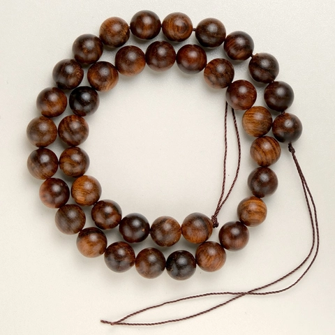 Natural Black Rosewood Round Beads For DIY Jewelry Making Strand Buddhist Prayer Bracelet Necklace Handmade Wood Beads