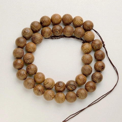 Natural Wenge Wood Beaded Bracelet Zen Style Ethnic Round Wood Beads String For Meditation Prayer Men Women Jewelry Gift