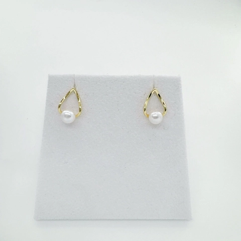 Nische Geometrische Wassertropfen Ohrstecker Kupfer Vergoldet Künstliche Perle Klein Elegant Damen Schmuck Täglich Dating
