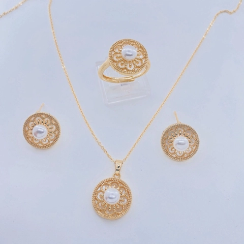 Esemplari DIY Fiori Traforati Accessori Gioielli Conchiglia Rame Perno Argento Sterling 925 Pendente E Anello Regolabile