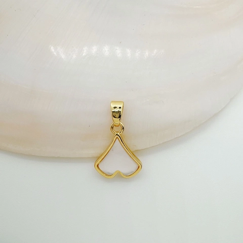 18K Gold Plated Copper Shell Inlaid Fan Heart Shape Pendant For DIY Jewelry Making Necklace Bracelet Earring Accessories